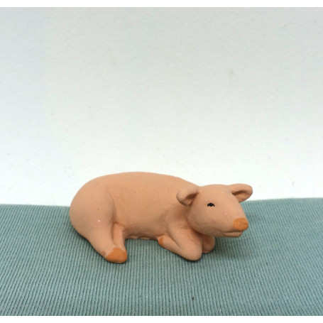 Cochon couché 7 cm