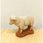 Mouton blanc tête droite 9cm